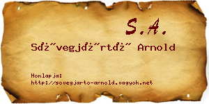 Sövegjártó Arnold névjegykártya