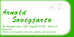 arnold sovegjarto business card